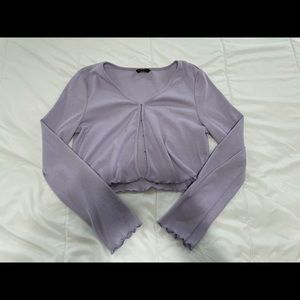 Clasp front cropped cardigan